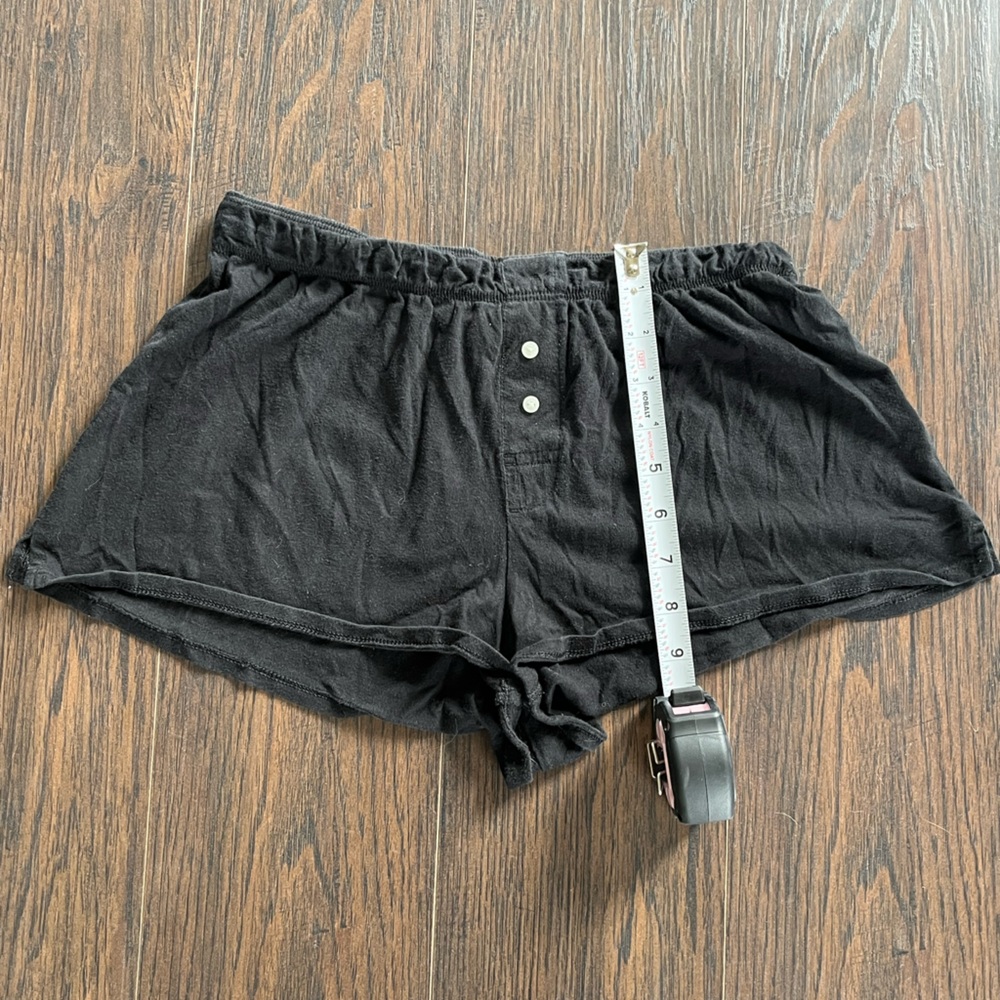 PINK Victoria's Secret Black Cotton Lounge Shorts